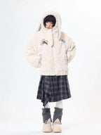Bunny Ear Sherpa Padded Jacket   oliviroa オリヴィオラ