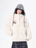 Bunny Ear Sherpa Padded Jacket   OL2093