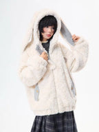 Bunny Ear Sherpa Padded Jacket   OL2093