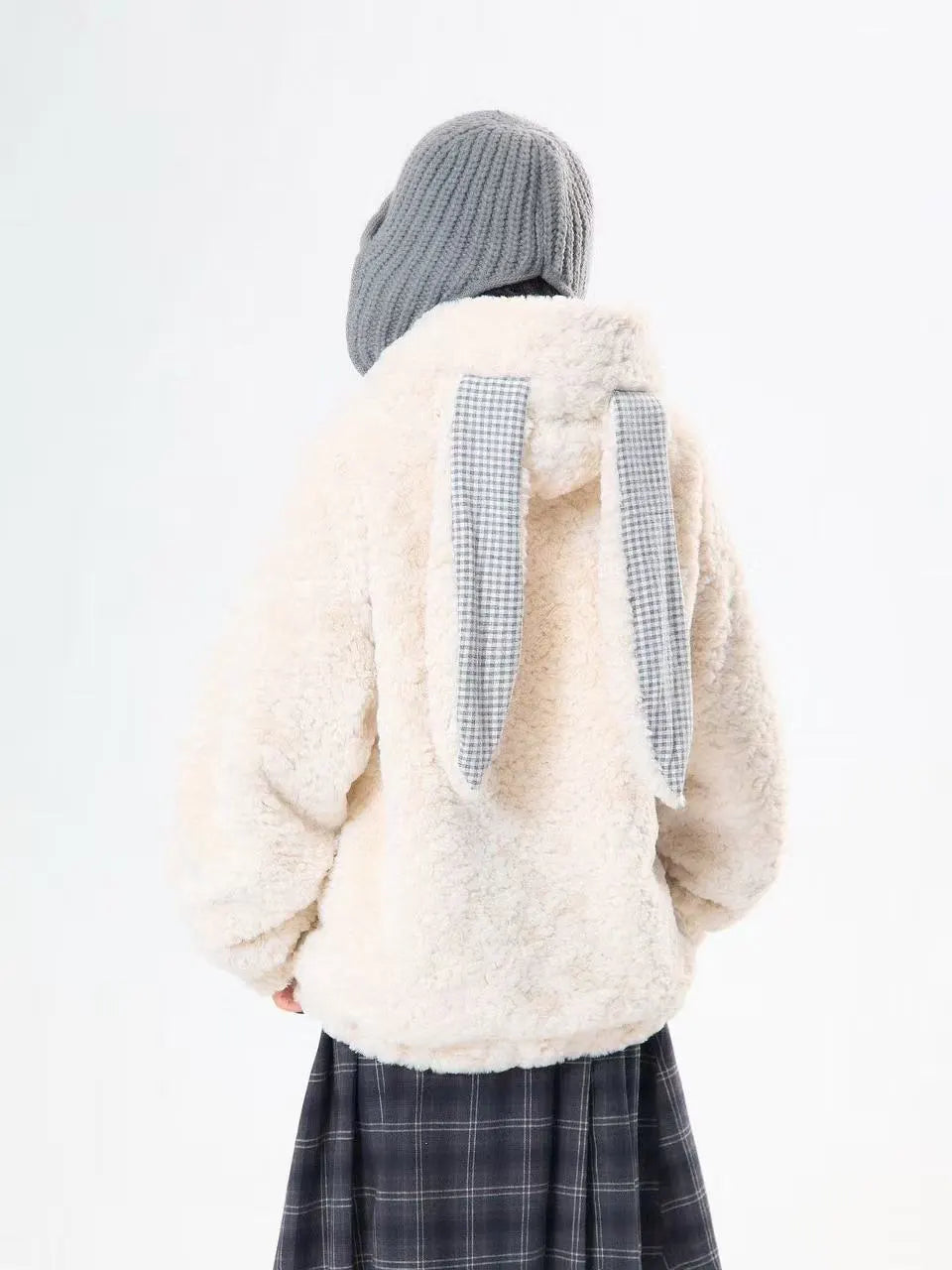 Bunny Ear Sherpa Padded Jacket   OL2093