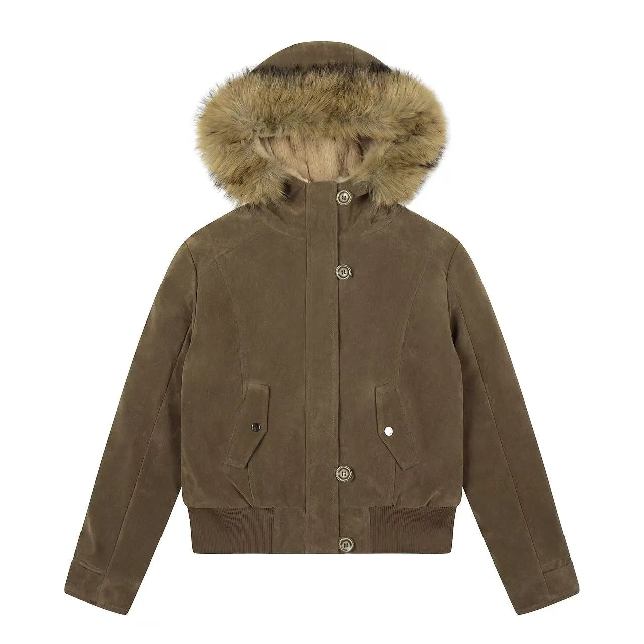 Vintage Faux Fur Collar Work Jacket   OL2094