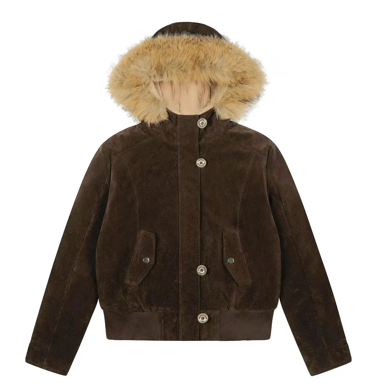 Vintage Faux Fur Collar Work Jacket   OL2094