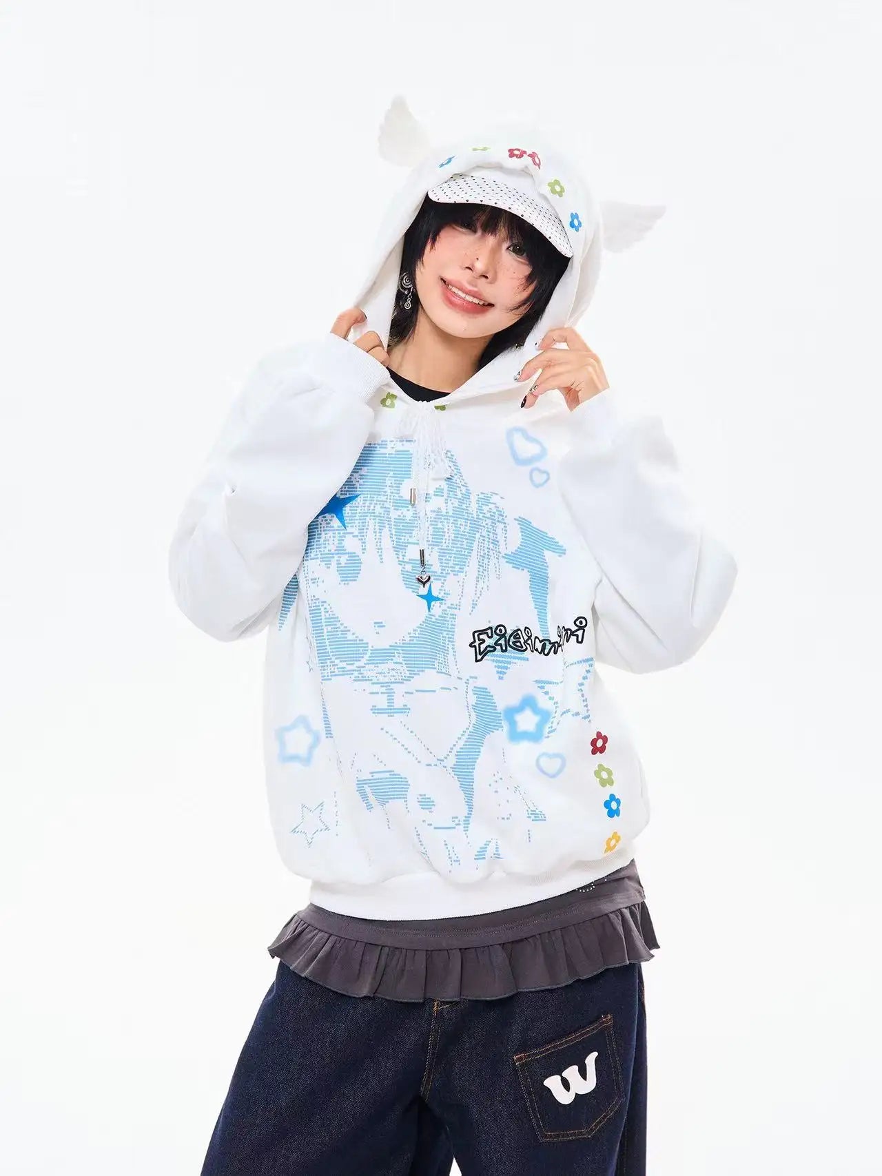 Vintage Cartoon Wing Hoodie   OL2095