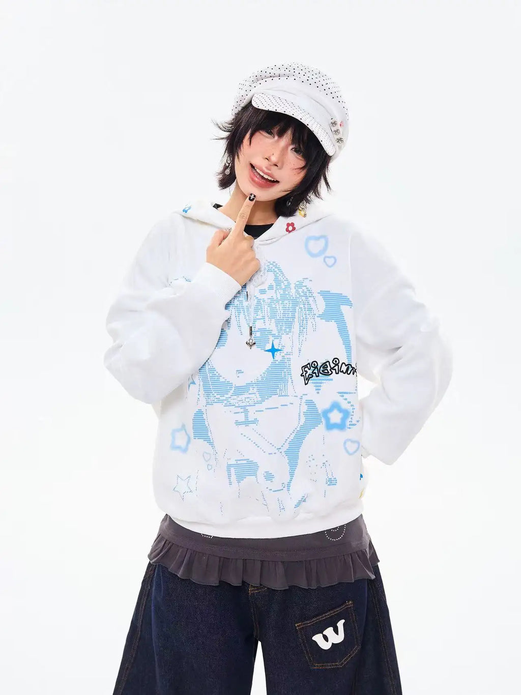 Vintage Cartoon Wing Hoodie   OL2095