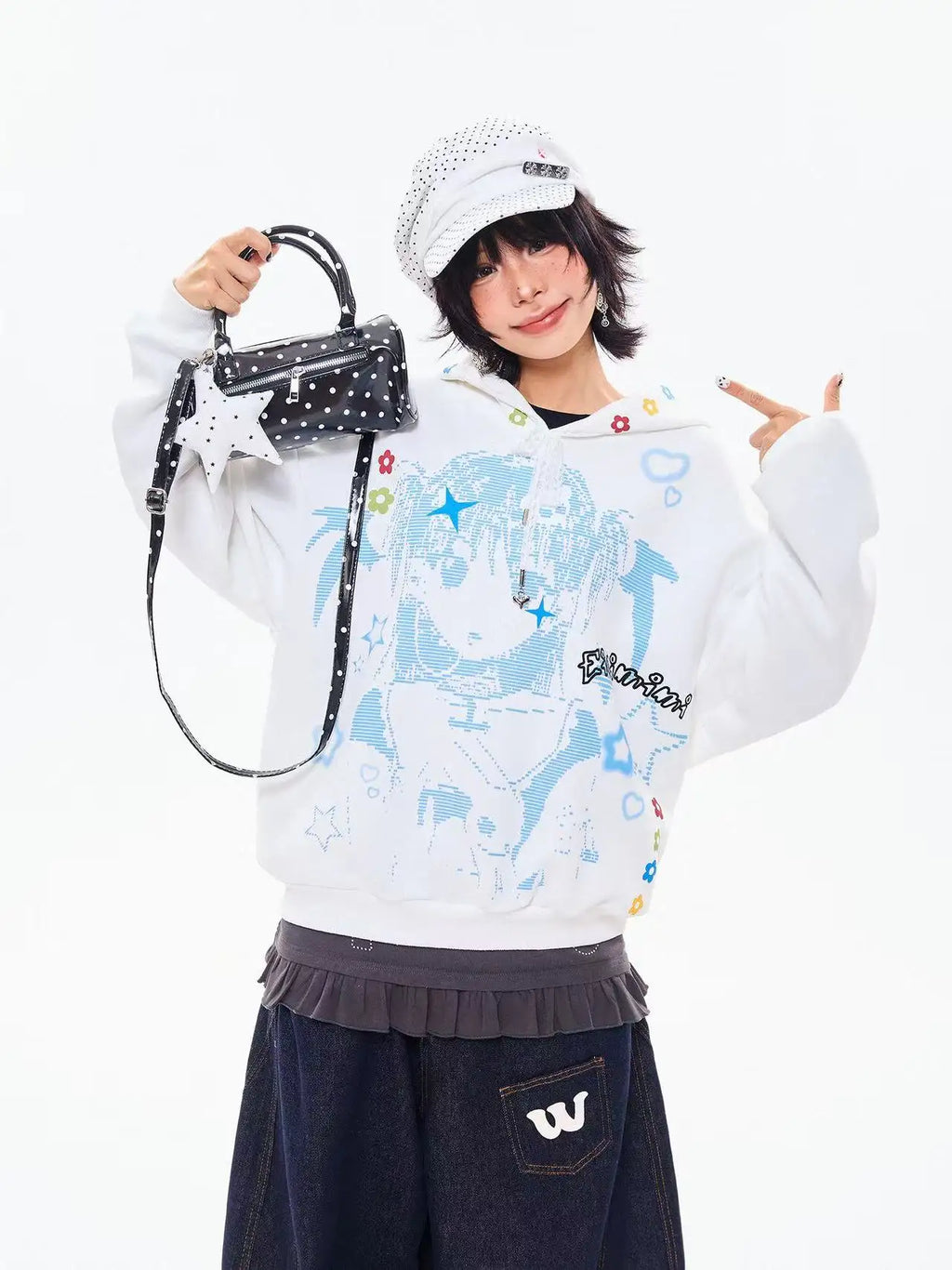 Vintage Cartoon Wing Hoodie   OL2095