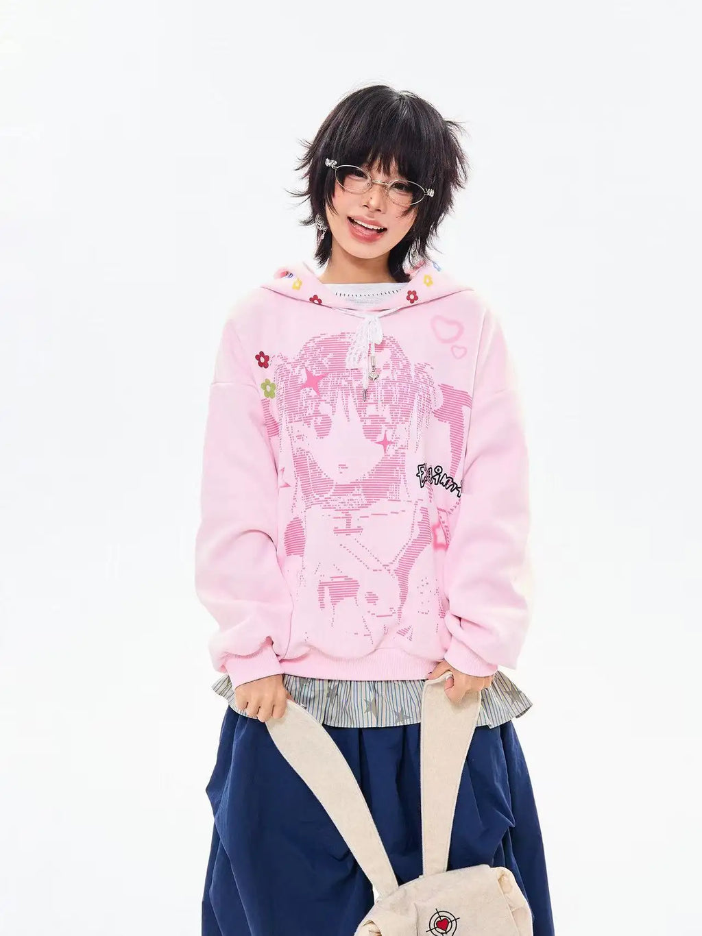 Vintage Cartoon Wing Hoodie   OL2095