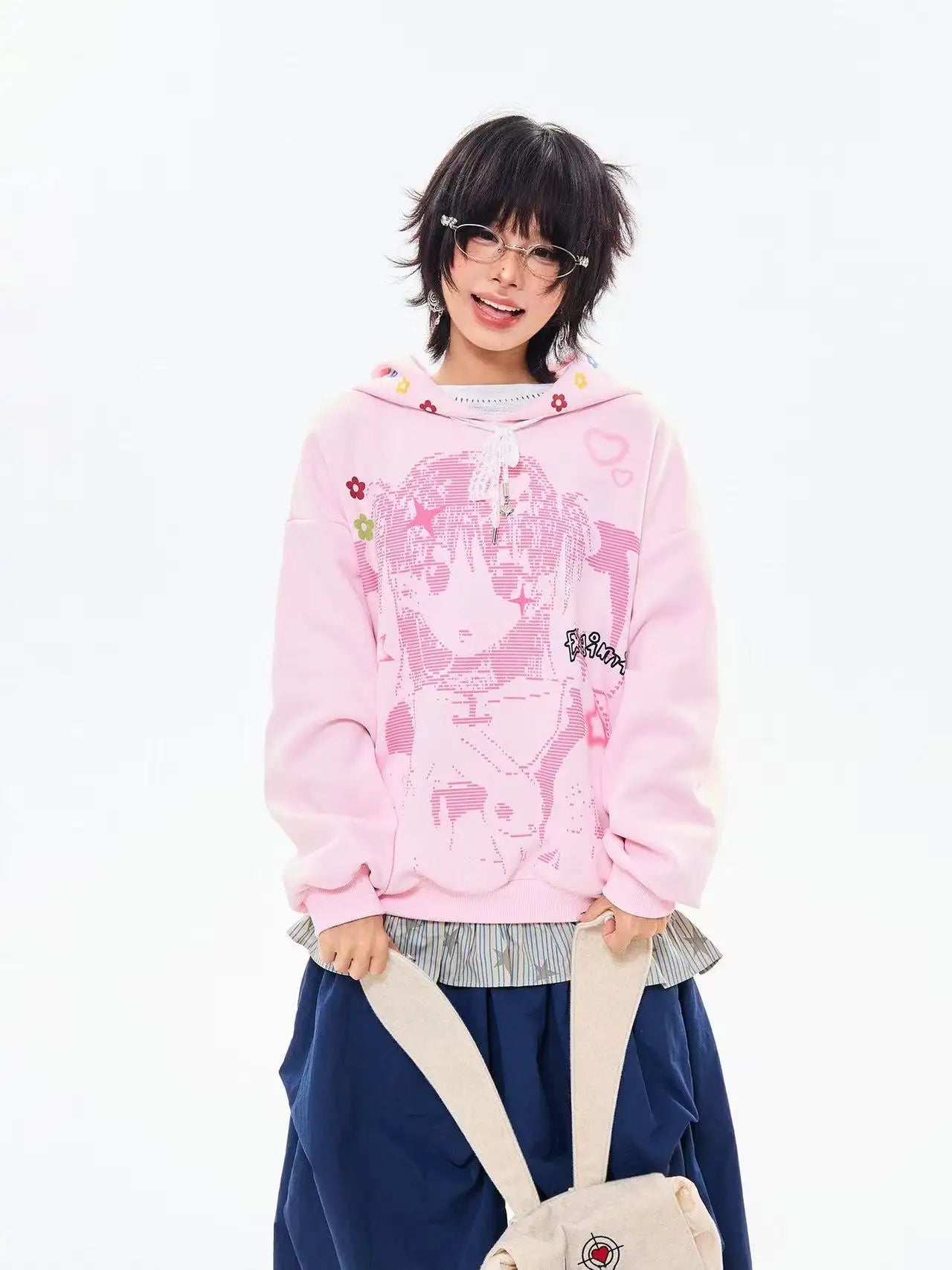 Vintage Cartoon Wing Hoodie   OL2095