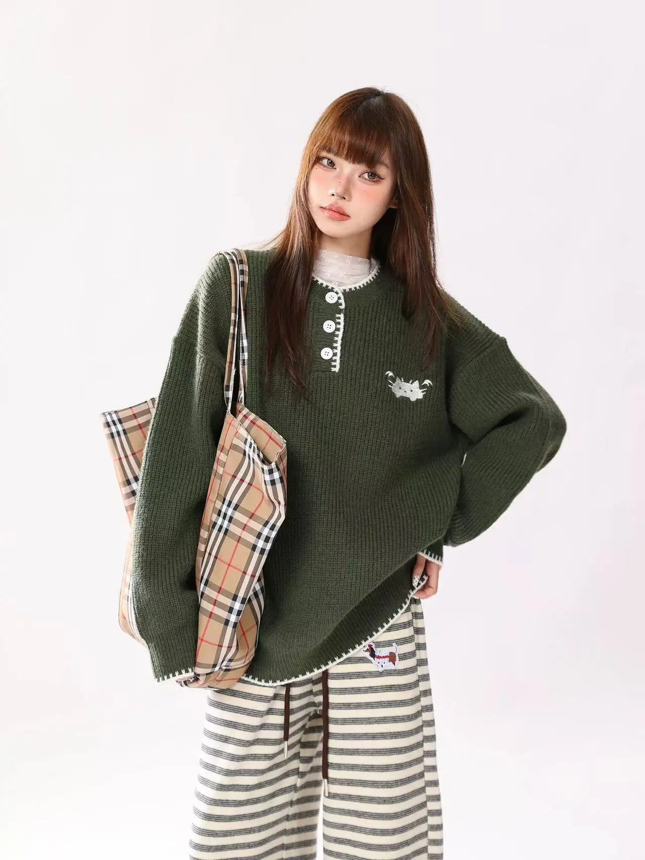 Vintage Button Sweater   oliviroa オリヴィオラ