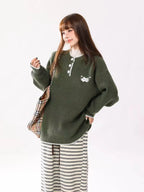 Vintage Button Sweater   oliviroa オリヴィオラ
