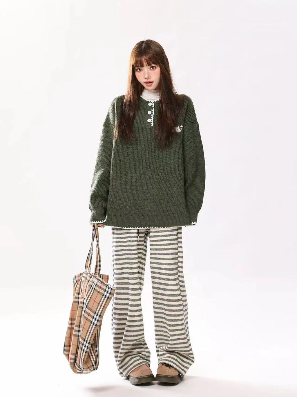 Vintage Button Sweater   OL2097