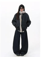 Vintage Faux Fur Collar Padded Jacket   OL2098