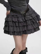 Tiered Puff Mini Skirt   OL2100
