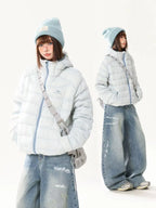 Retro Lightweight Quilted Down Hoodie   oliviroa オリヴィオラ