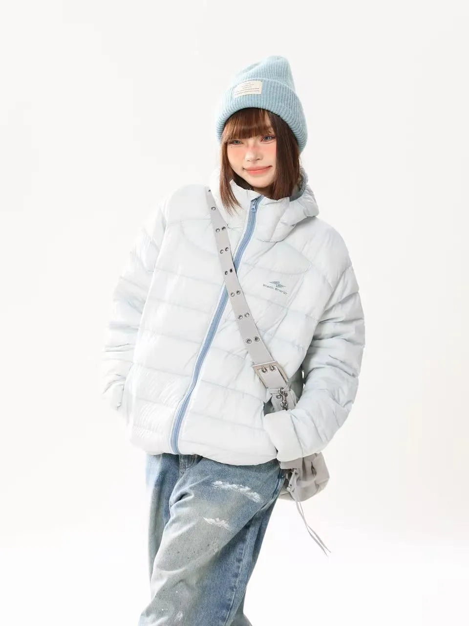 Retro Lightweight Quilted Down Hoodie   oliviroa オリヴィオラ