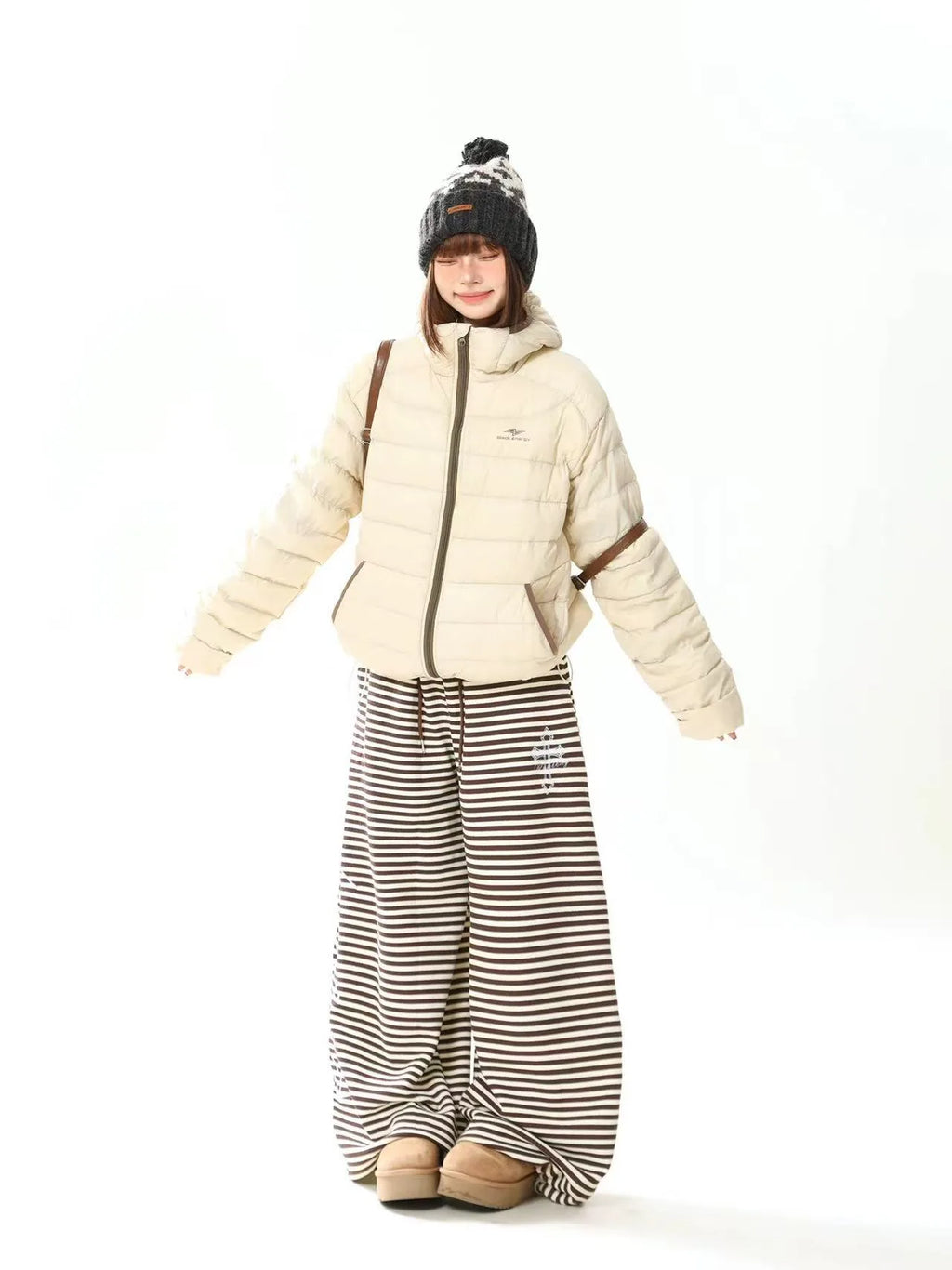 Retro Lightweight Quilted Down Hoodie   OL2104