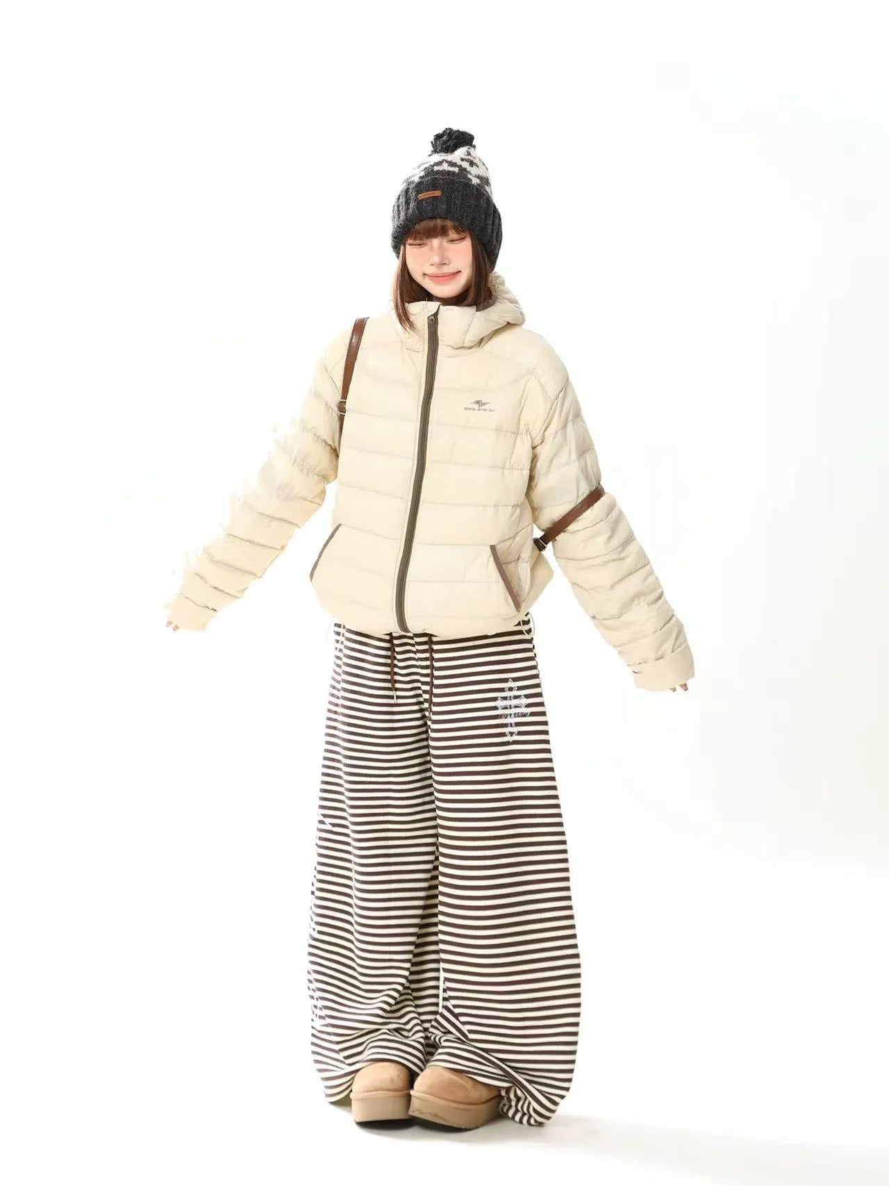 Retro Lightweight Quilted Down Hoodie   OL2104