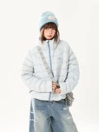 Retro Lightweight Quilted Down Hoodie   OL2104