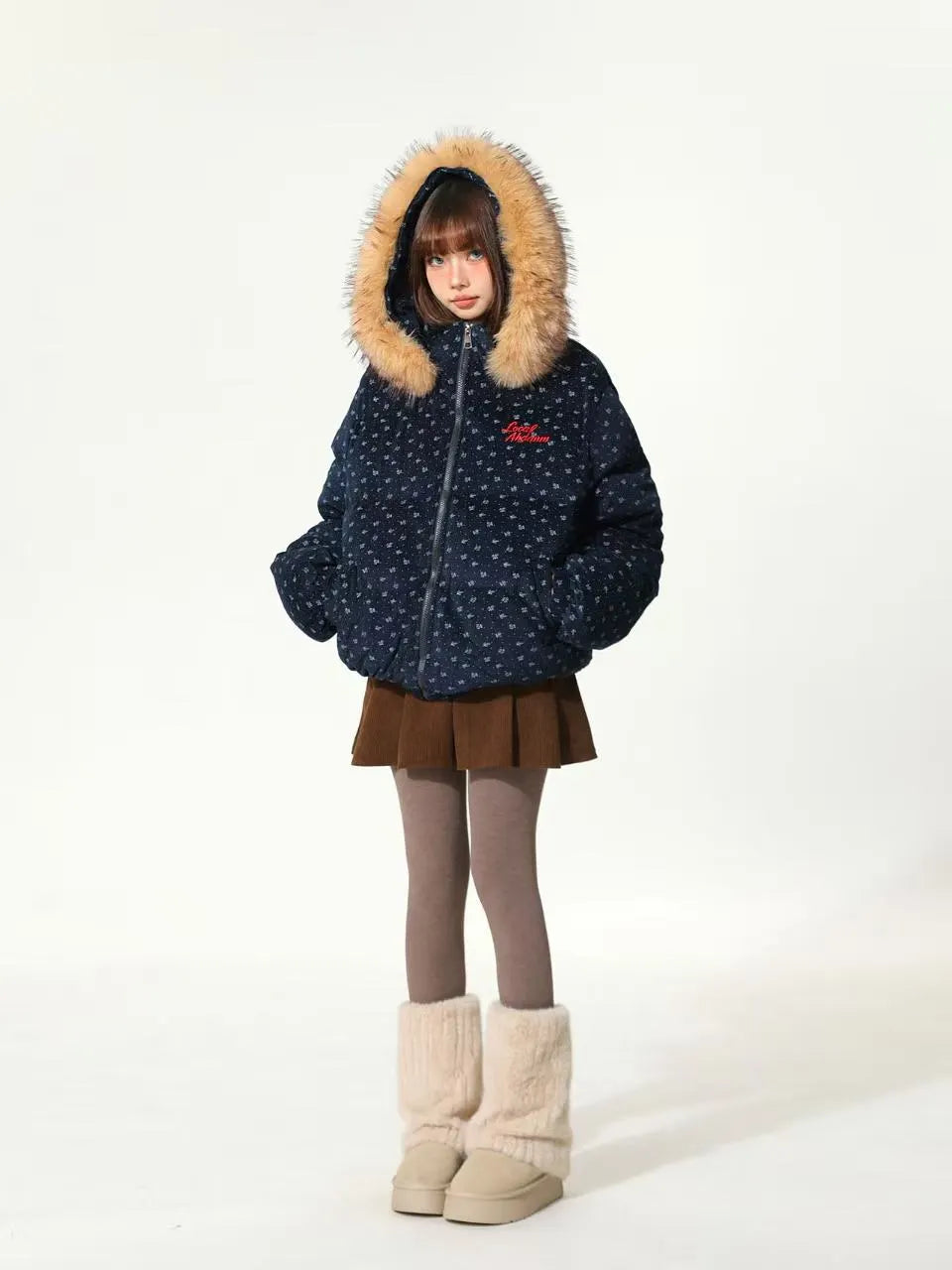 Vintage Floral Quilted Jacket with Removable Collar   oliviroa オリヴィオラ