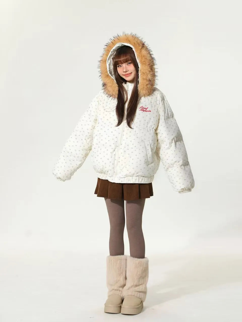 Vintage Floral Quilted Jacket with Removable Collar   OL2106