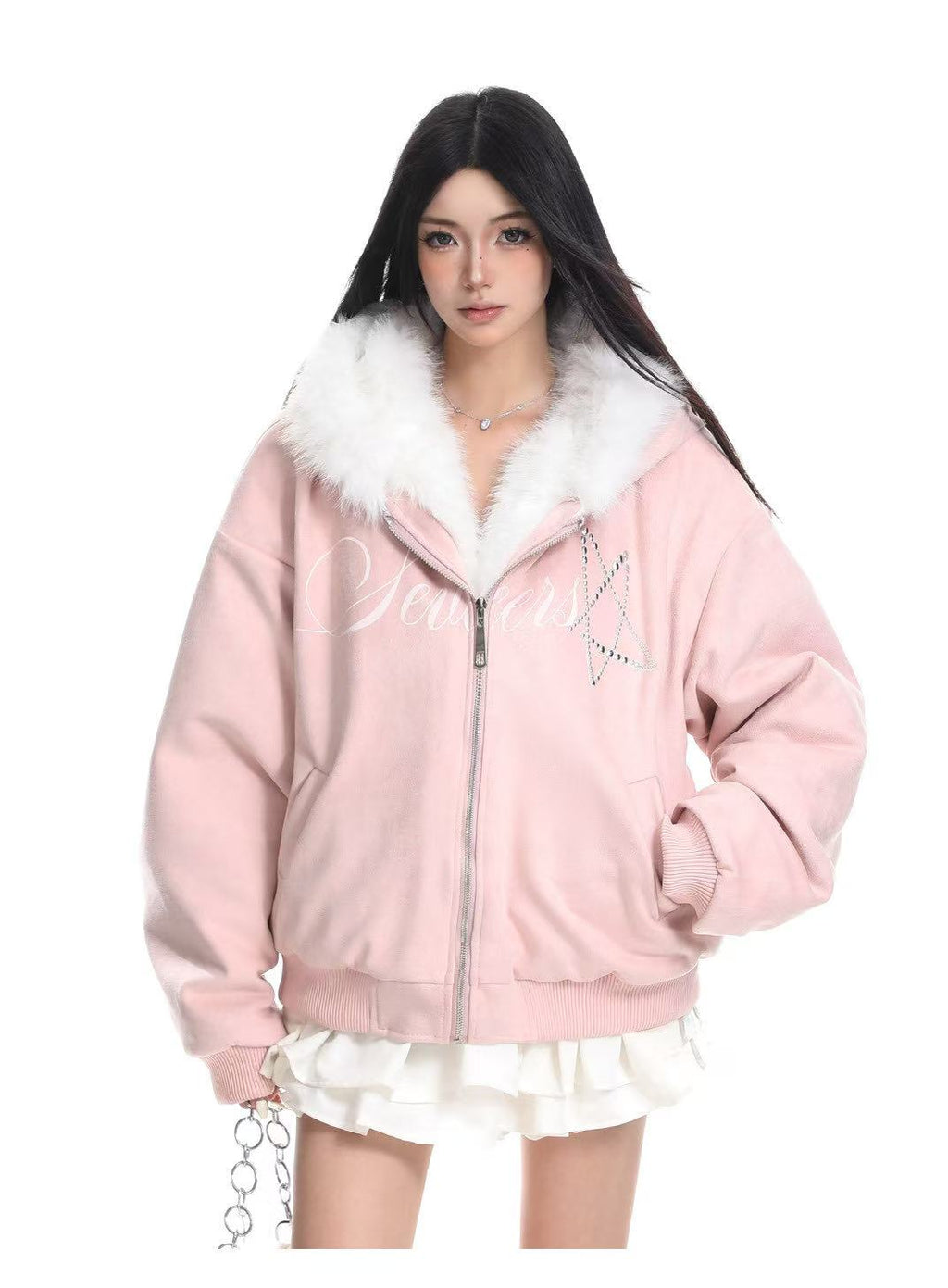 Hooded Bunny Ear Vintage Jacket   OL2108