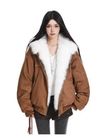 Hooded Bunny Ear Vintage Jacket   OL2108