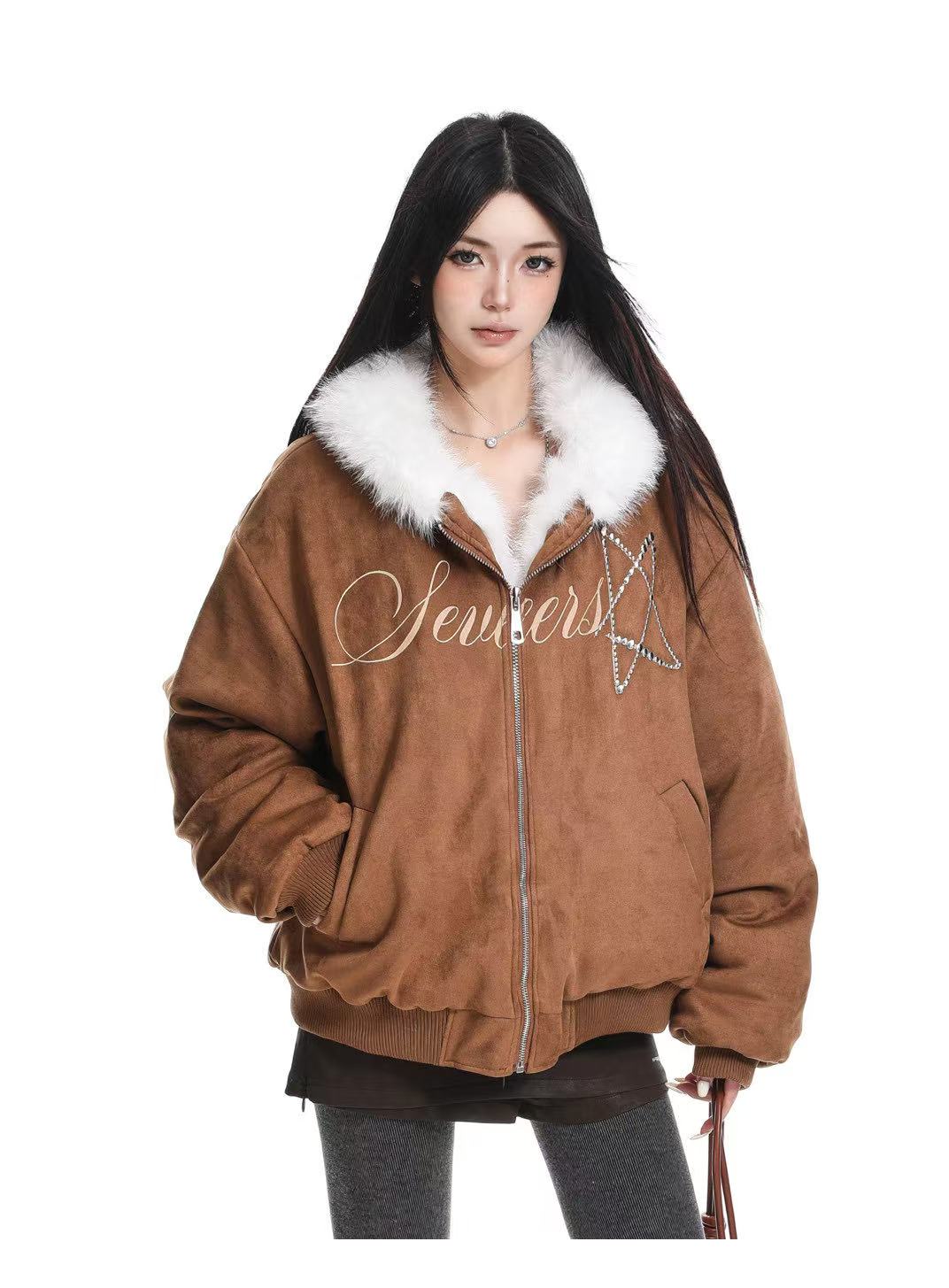 Hooded Bunny Ear Vintage Jacket   OL2108