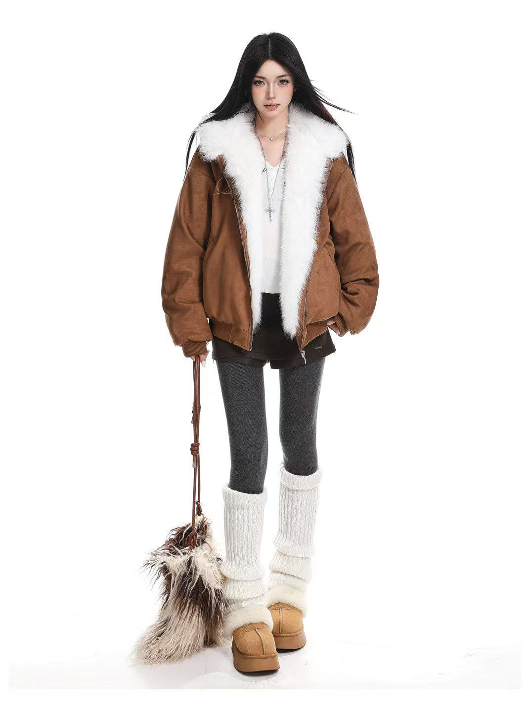 Hooded Bunny Ear Vintage Jacket   OL2108