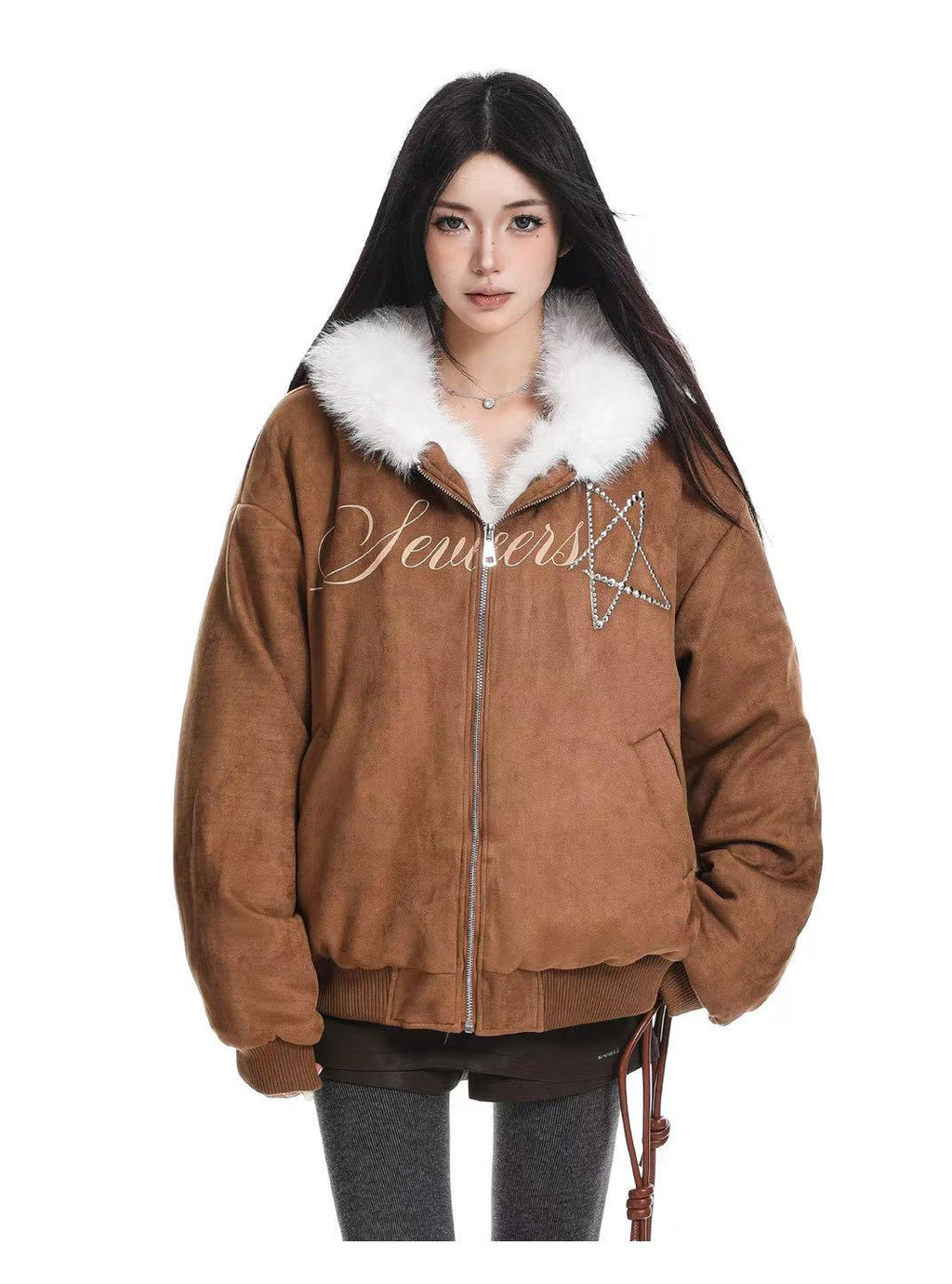 Hooded Bunny Ear Vintage Jacket   OL2108