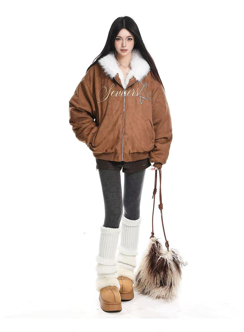 Hooded Bunny Ear Vintage Jacket   OL2108