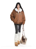 Hooded Bunny Ear Vintage Jacket   OL2108