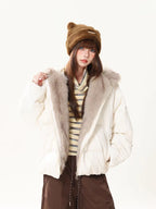 Bunny Ear Hooded Down Jacket   OL2109