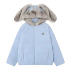 Bunny Ear Hooded Down Jacket   OL2109