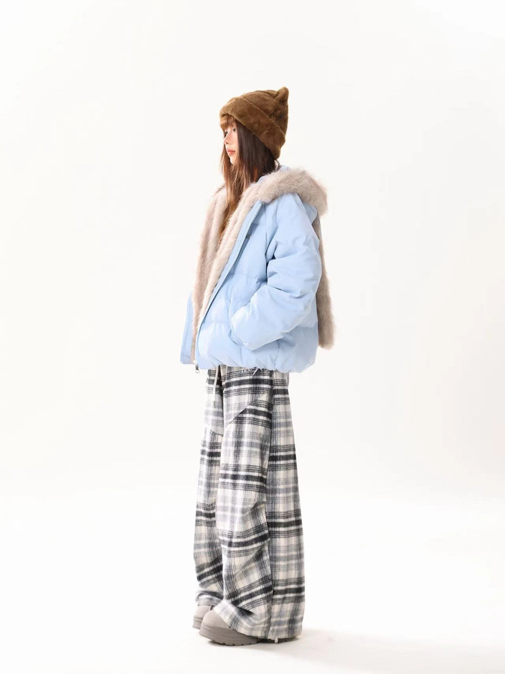 Bunny Ear Hooded Down Jacket   OL2109