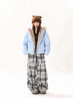 Bunny Ear Hooded Down Jacket   OL2109