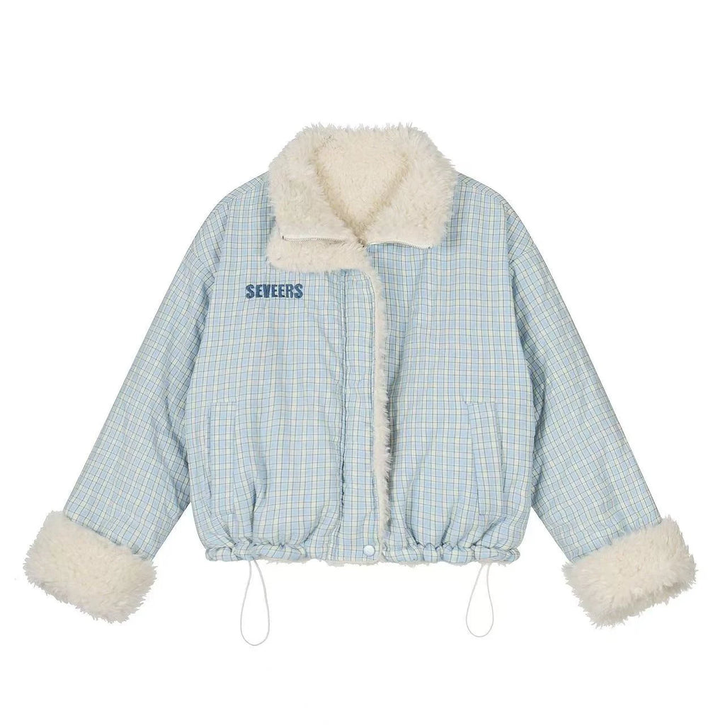 Reversible Check Padded Jacket   OL2110