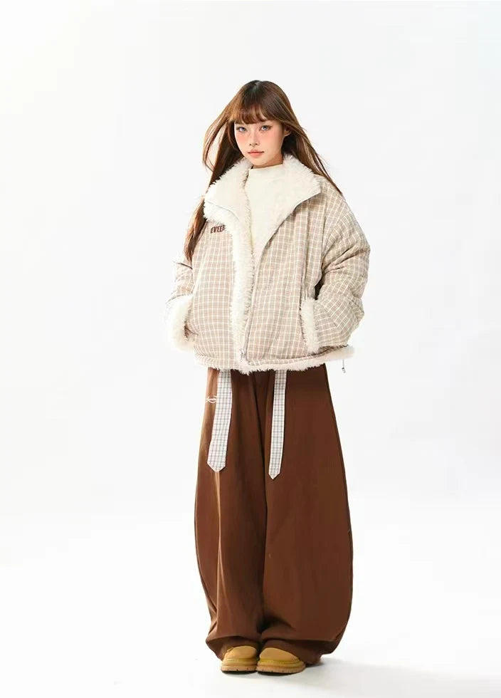 Reversible Check Padded Jacket   OL2110