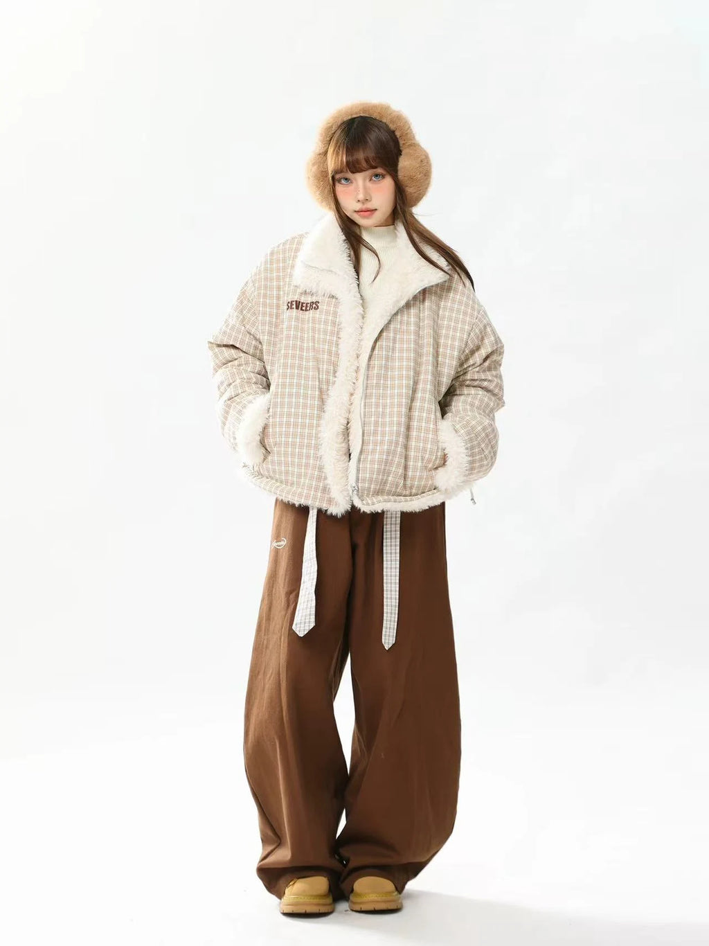 Reversible Check Padded Jacket   OL2110