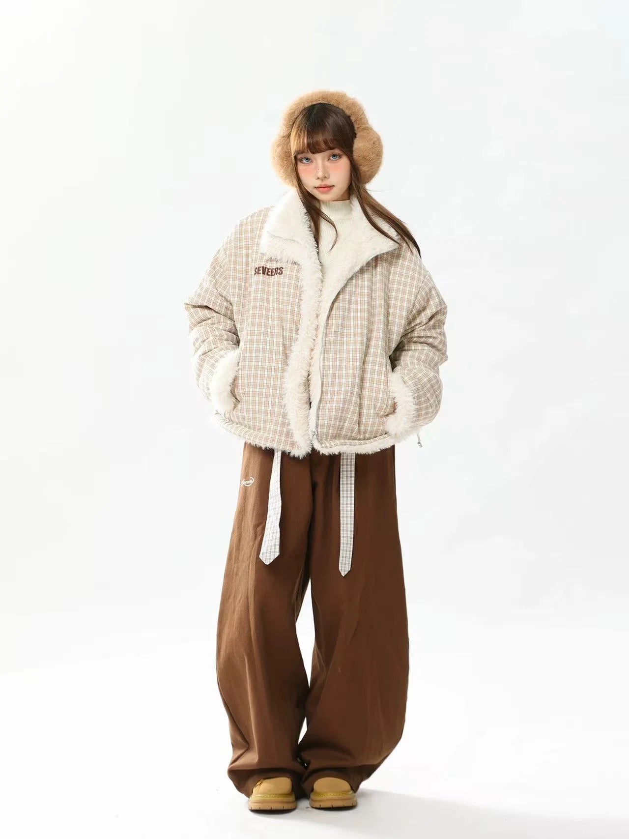 Reversible Check Padded Jacket   OL2110