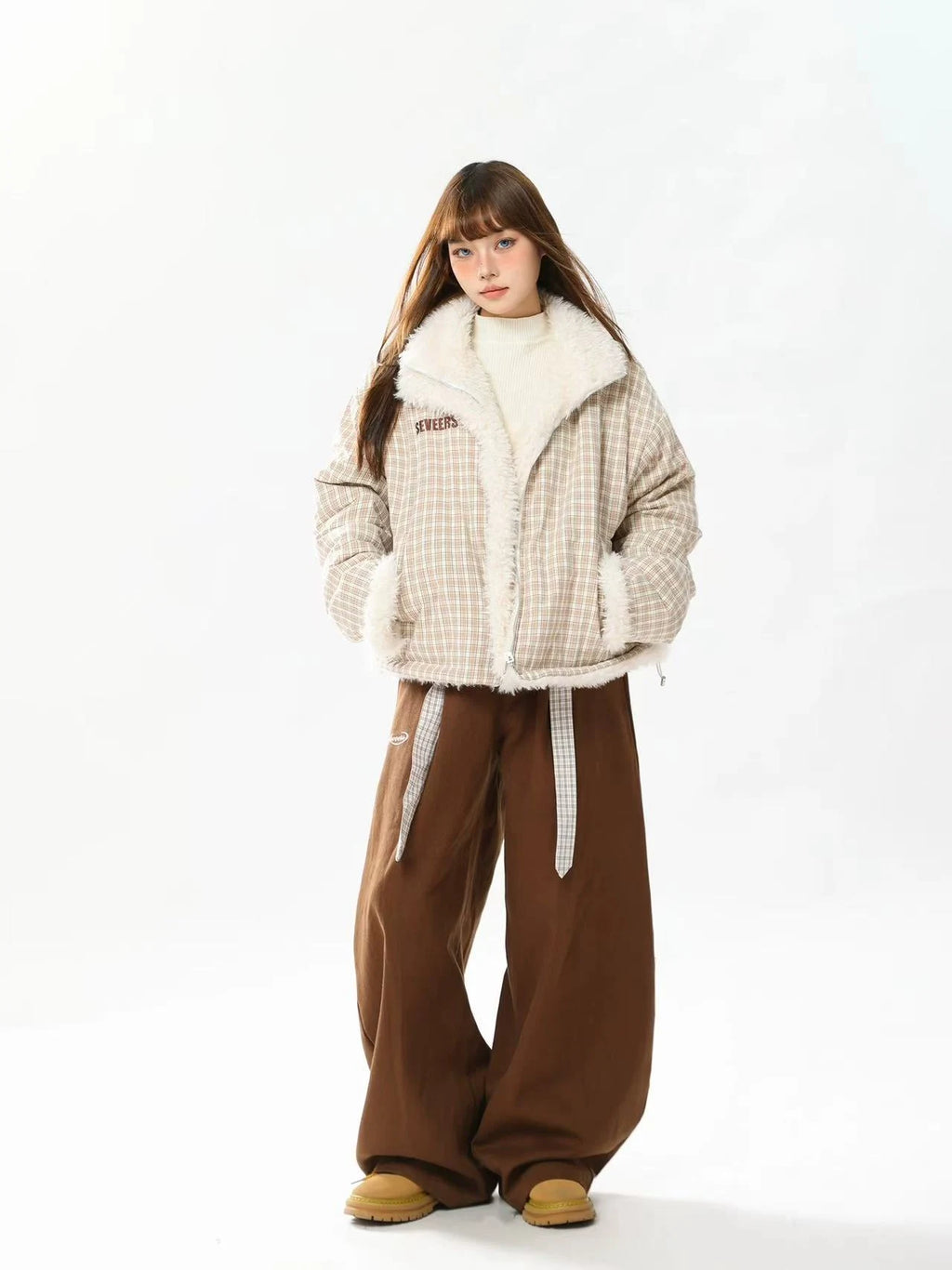 Reversible Check Padded Jacket   OL2110