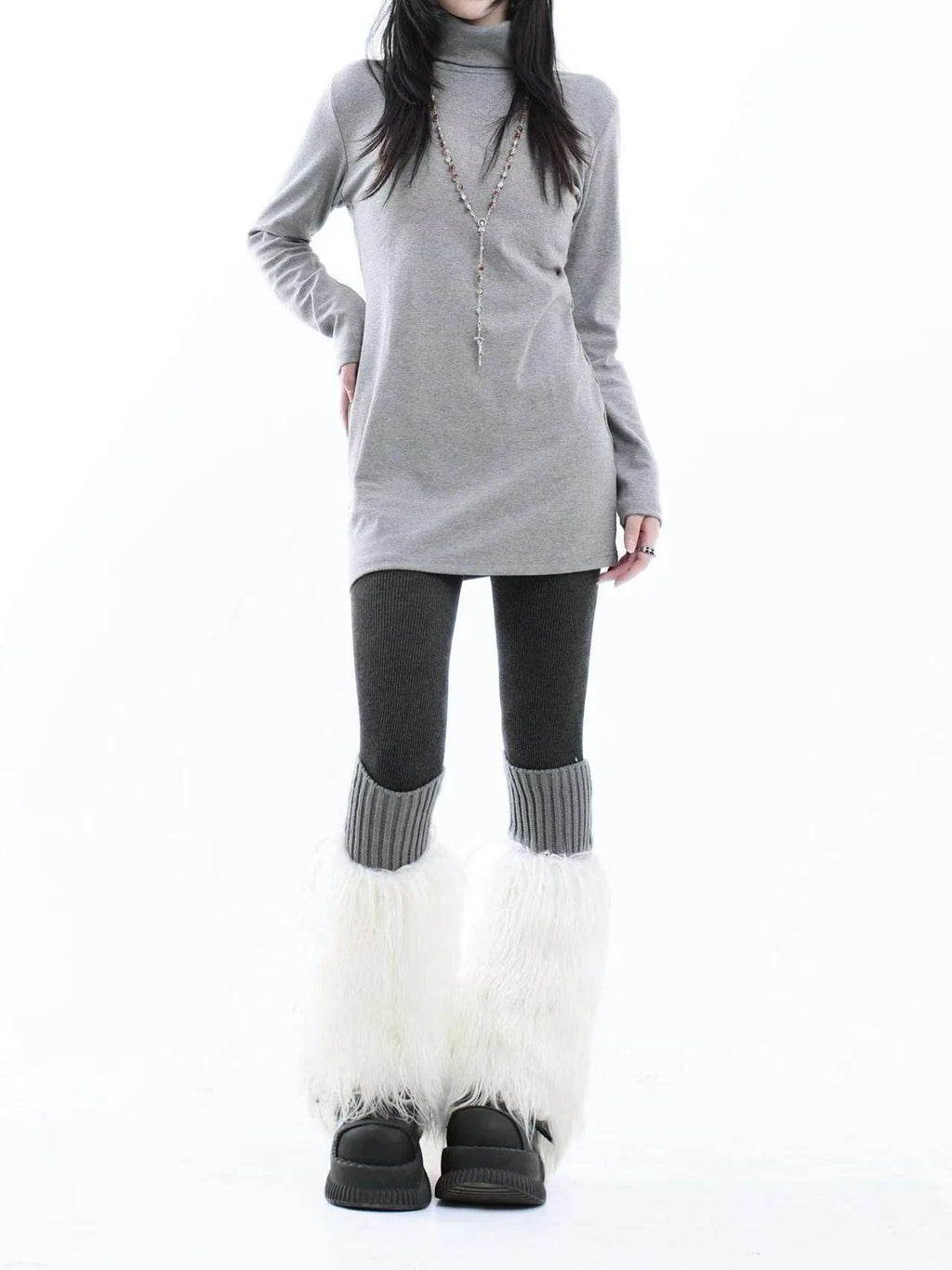 Vintage Slim Fit High Neck Layering Tee   oliviroa オリヴィオラ