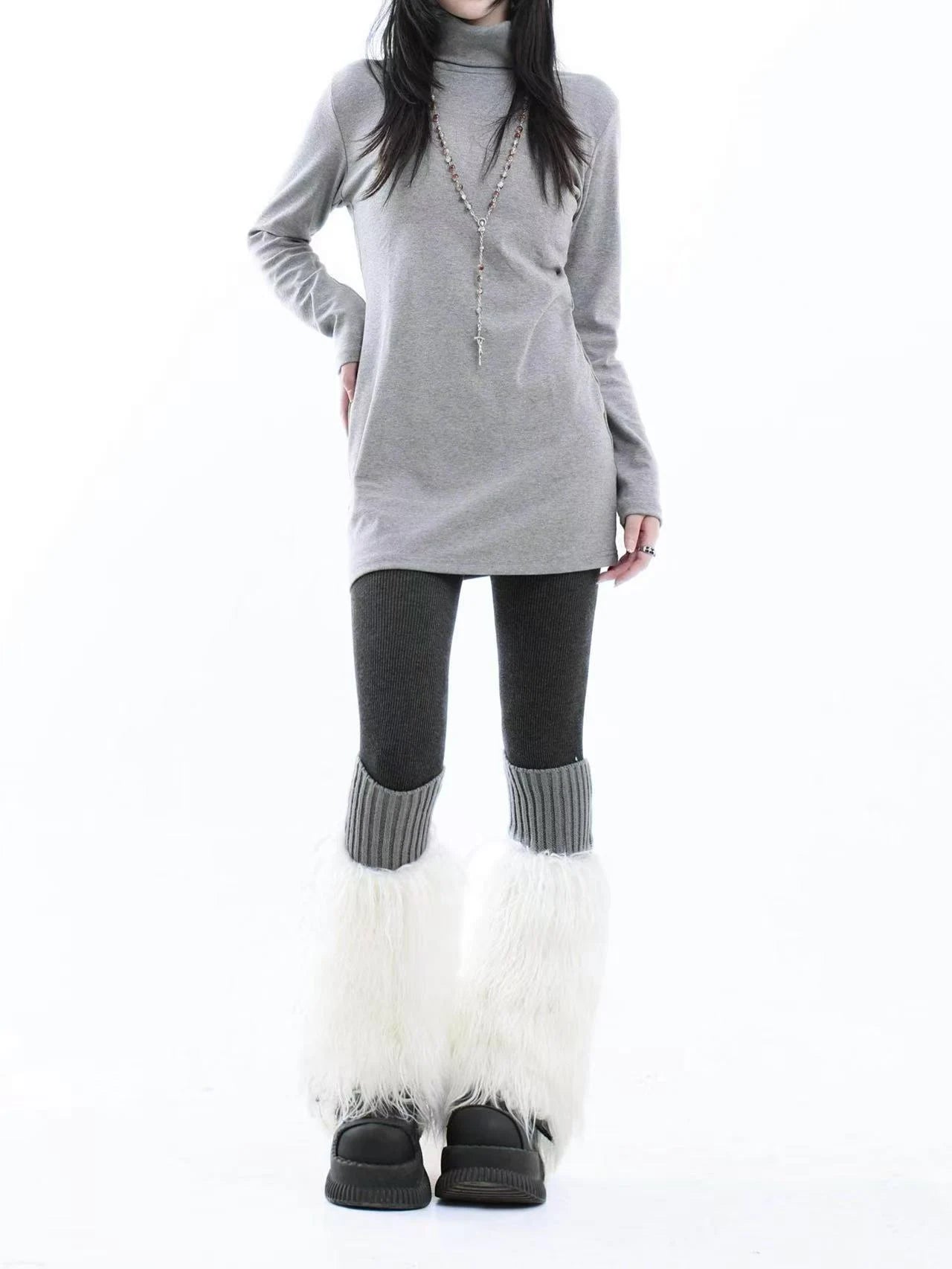 Vintage Slim Fit High Neck Layering Tee   oliviroa オリヴィオラ