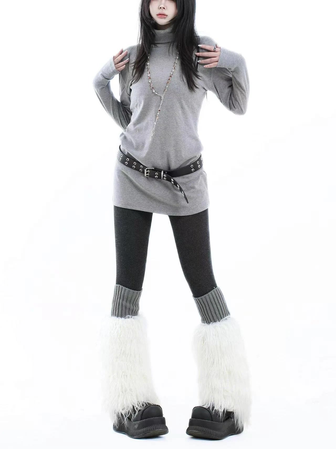 Vintage Slim Fit High Neck Layering Tee   OL2115