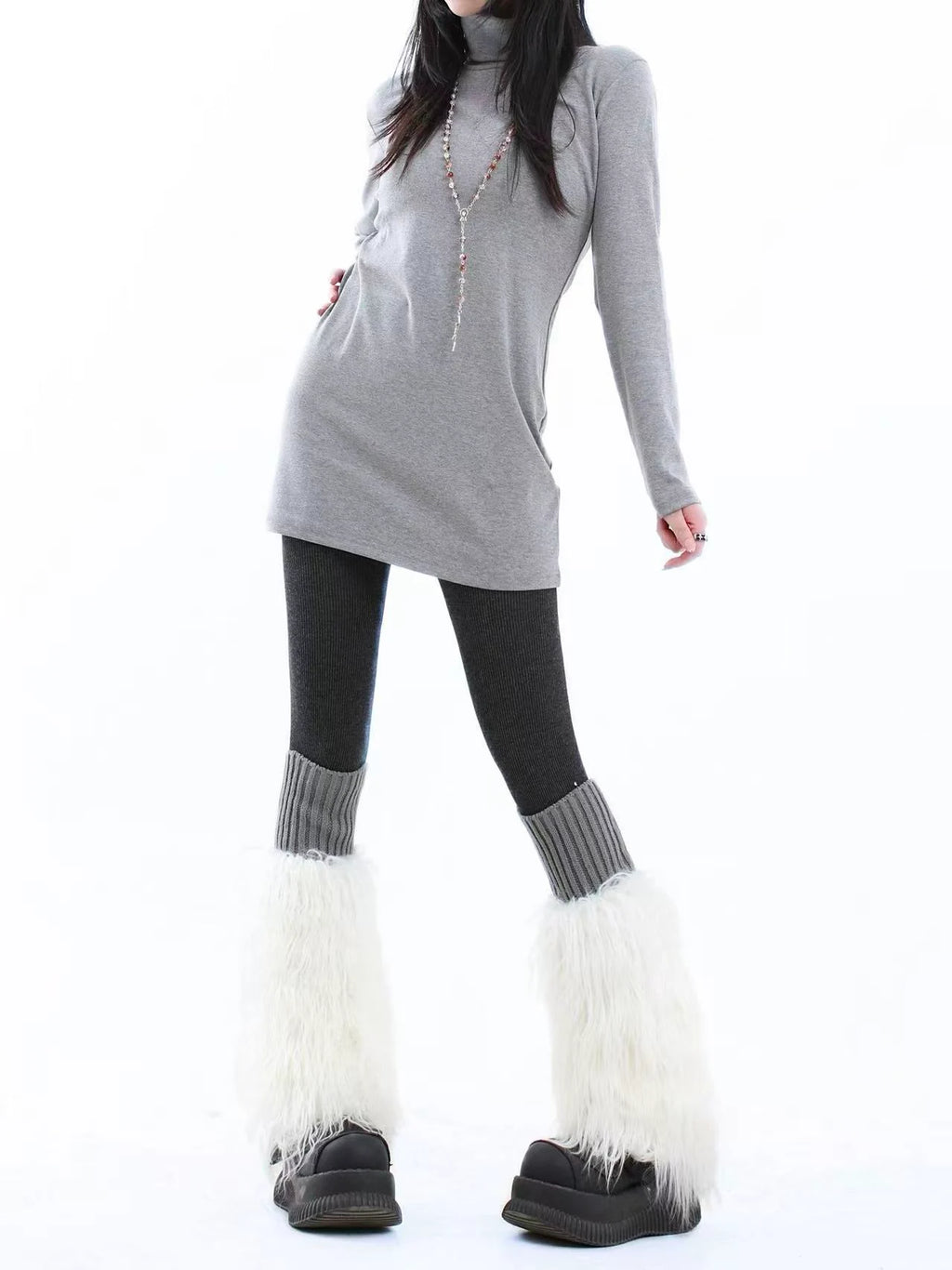 Vintage Slim Fit High Neck Layering Tee   oliviroa オリヴィオラ