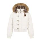 Vintage Faux Fur Hooded Puffer Jacket   OL2117