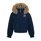 Vintage Faux Fur Hooded Puffer Jacket   OL2117