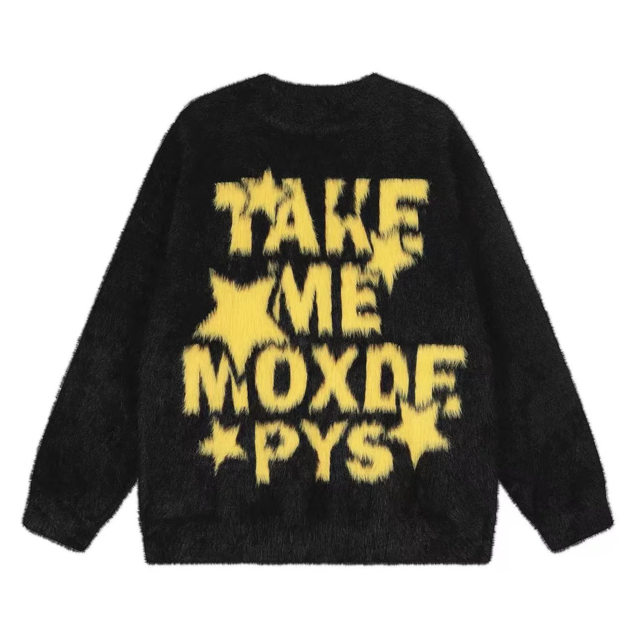 Vintage Letter Jacquard Soft Sweater   OL2120