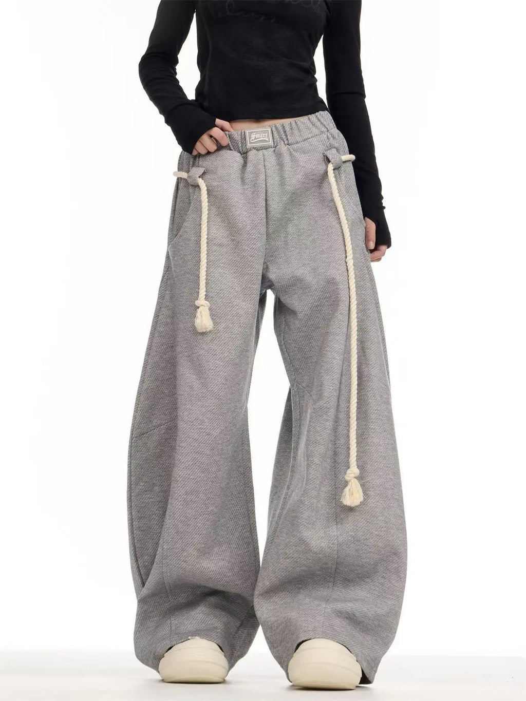 Retro Wide Leg Curved Sweat Pants   oliviroa オリヴィオラ