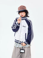 Vintage Star Panel Zip Hoodie Jacket   OL2125