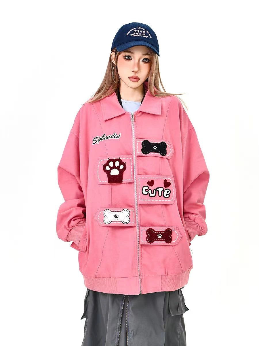 Vintage Playful Graphic Jacket   oliviroa オリヴィオラ