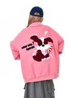 Vintage Playful Graphic Jacket   OL2126